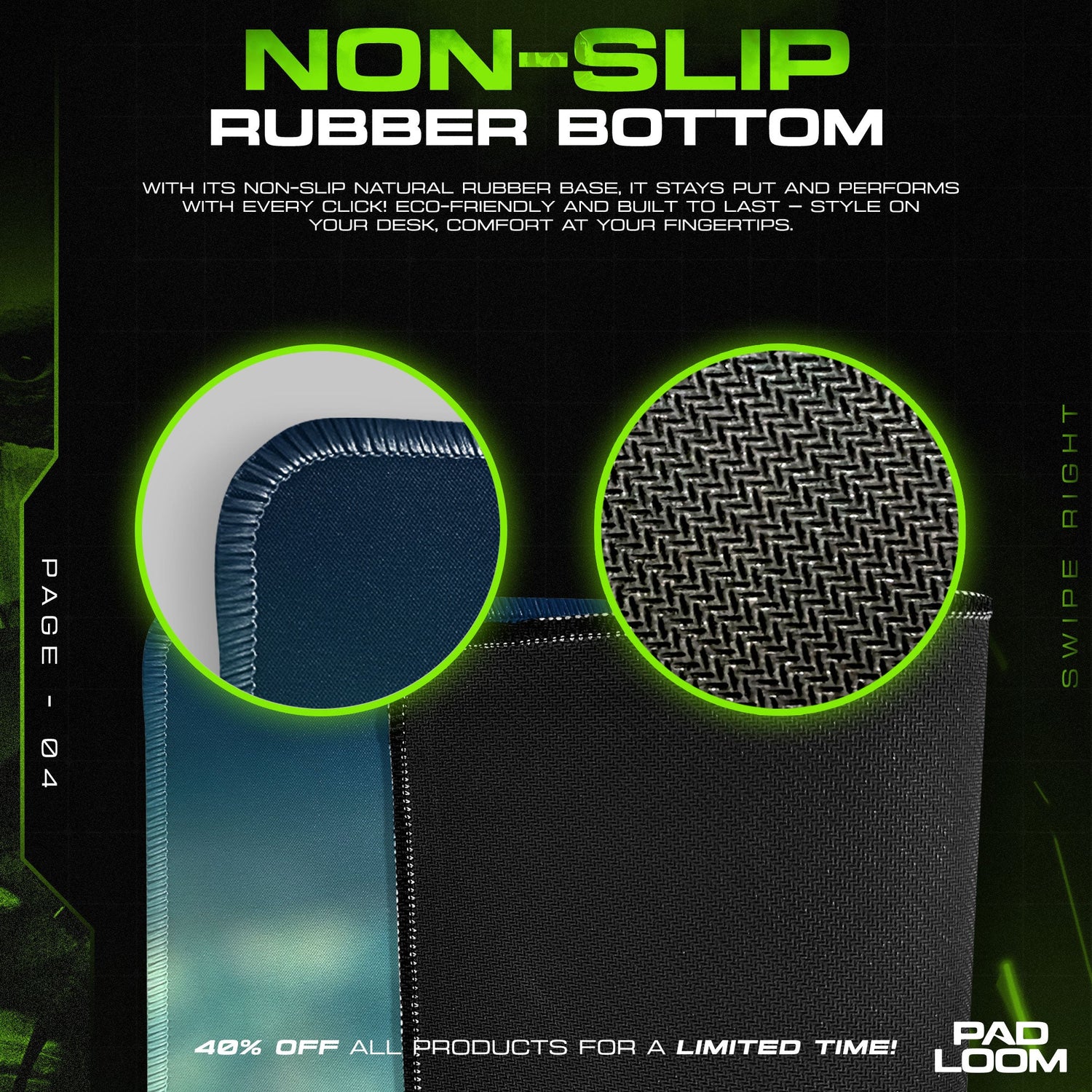 Re:Zero Rem Forest Mouse Pad, Anime Gaming Desk Mat Padloom