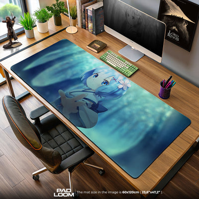 Re:Zero Rem Forest Mouse Pad, Anime Gaming Desk Mat