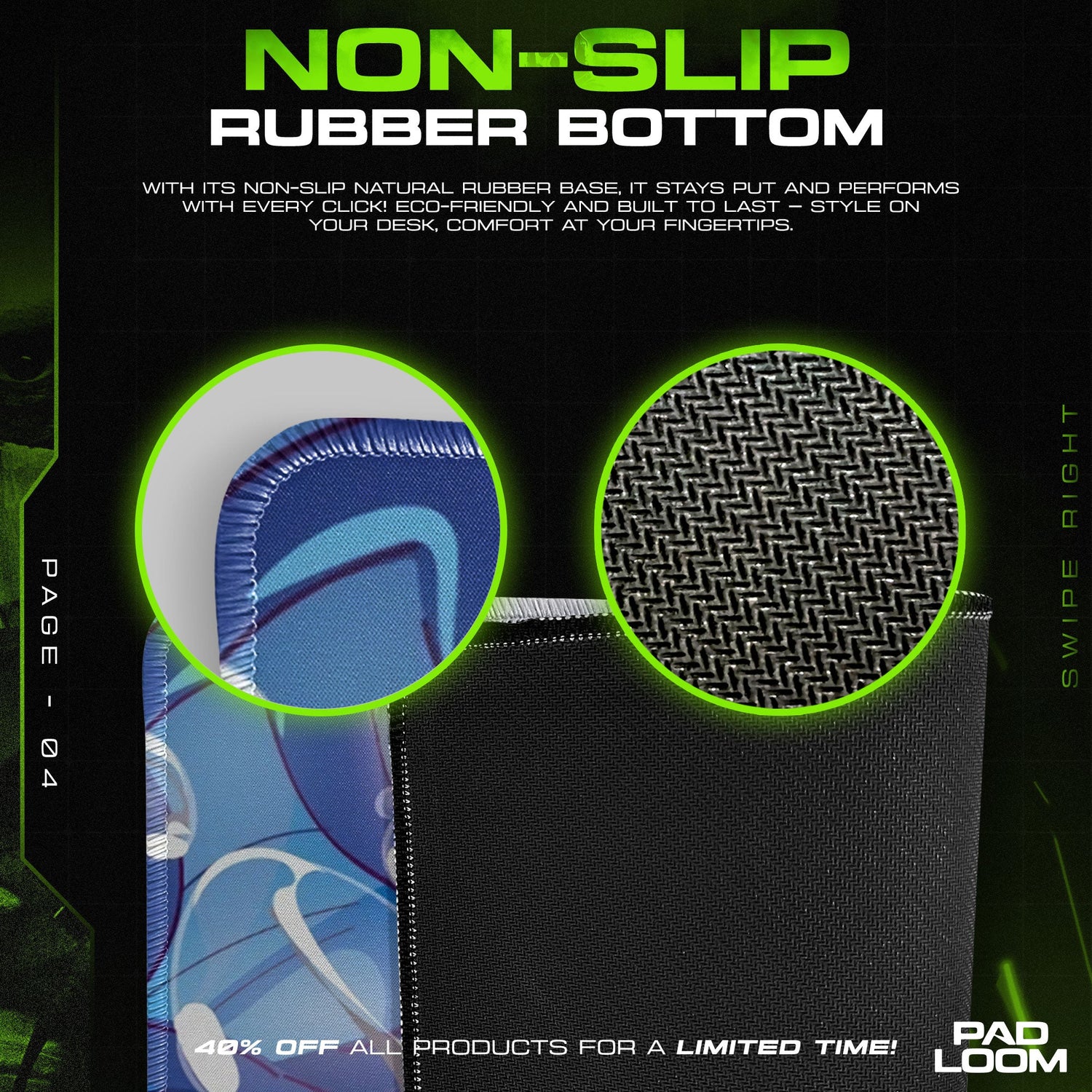 Re:Zero Rem Crying Mouse Pad, Anime Sad Scene Gaming Desk Mat Padloom