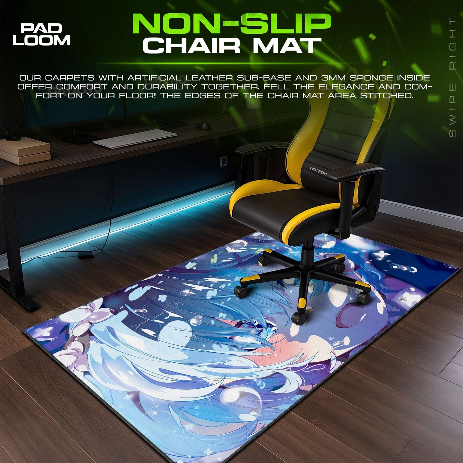 Re:Zero Rem Crying Mouse Pad, Anime Sad Scene Gaming Desk Mat Padloom