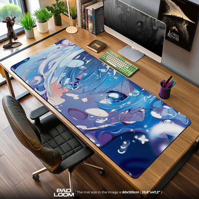 Re:Zero Rem Crying Mouse Pad, Anime Sad Scene Gaming Desk Mat
