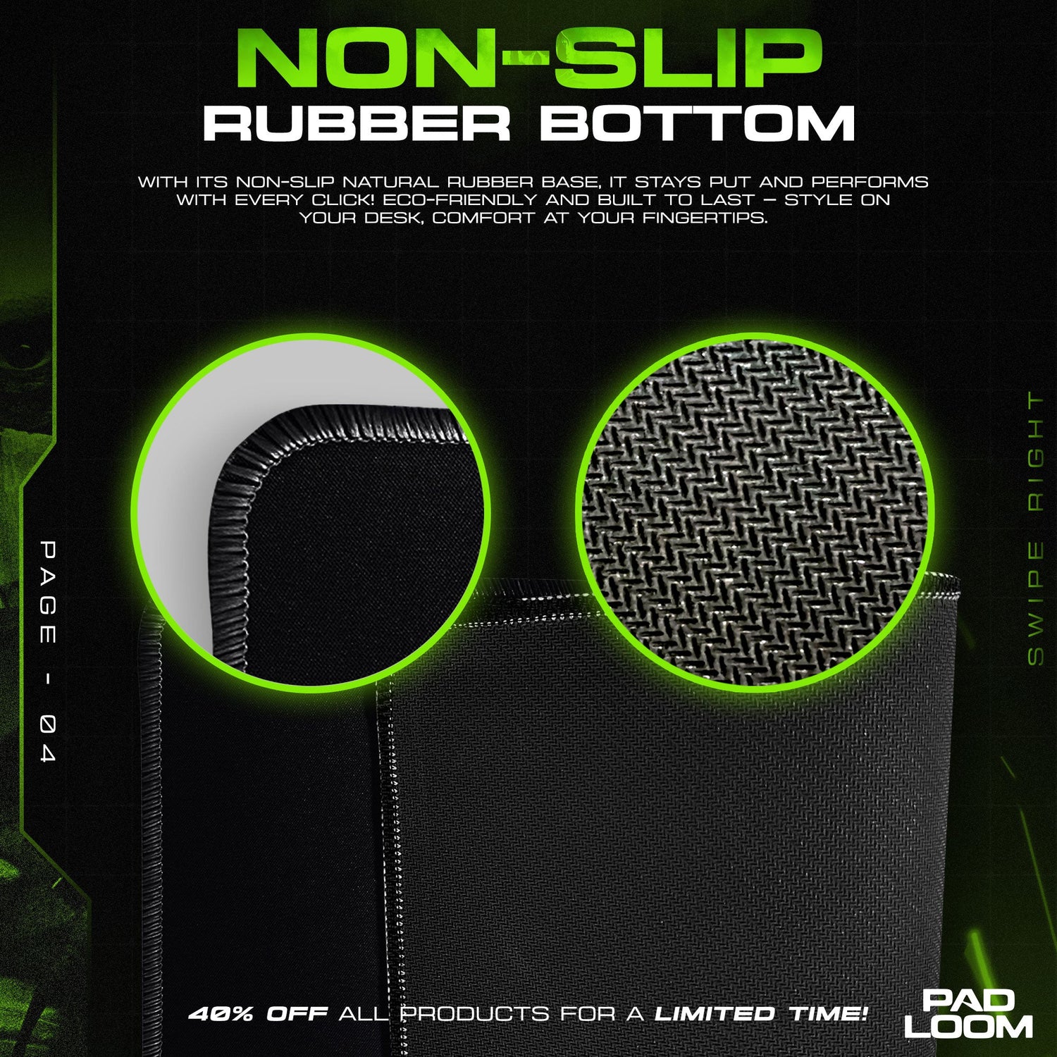 Re:Zero Twins Clash Mouse Pad, Anime Gaming Desk Mat Padloom