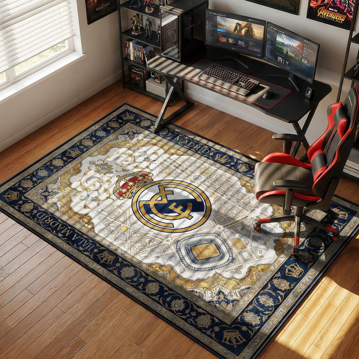 Real Madrid Map Soccer Floor rug — main product view