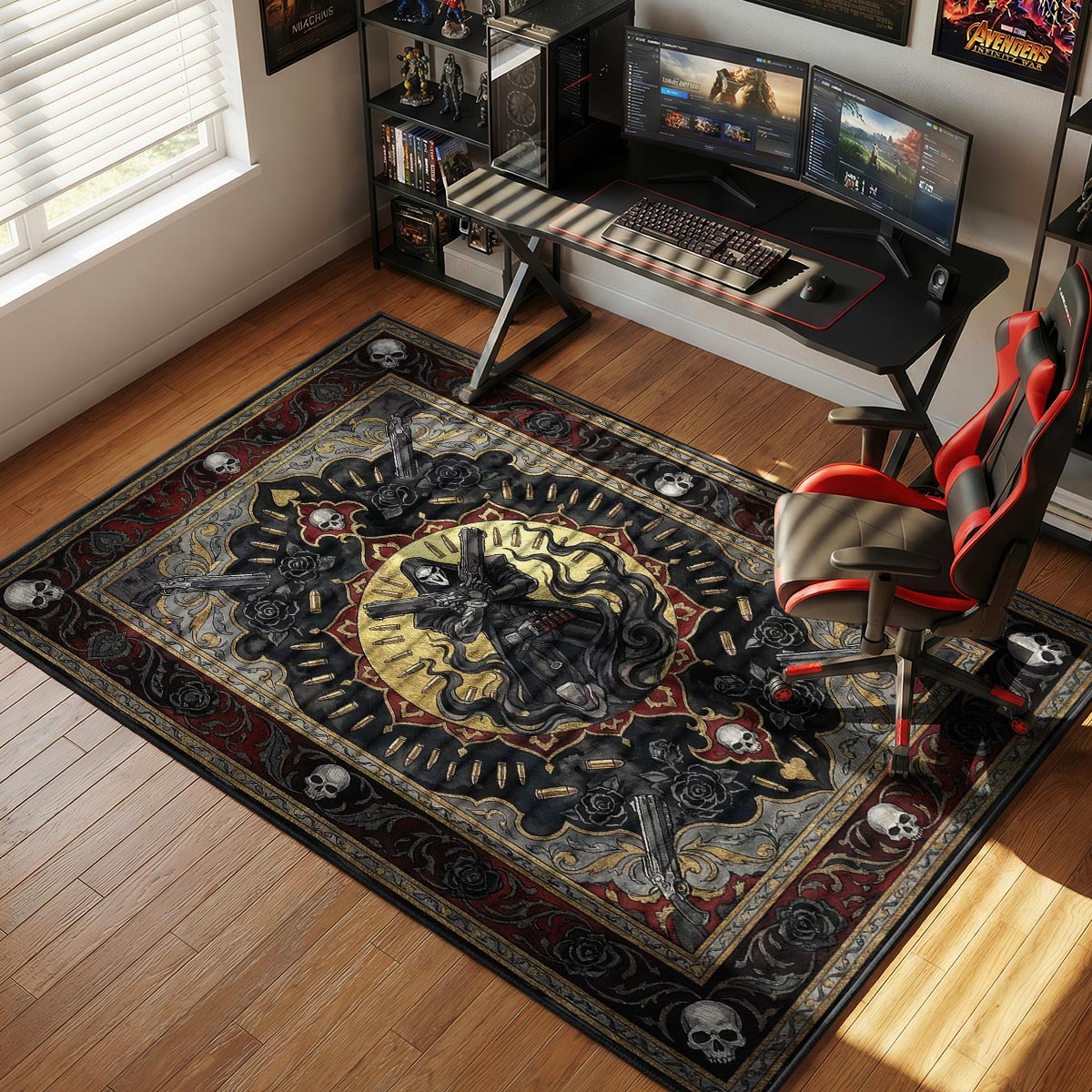 Reaper Death Blossom Rug - Overwatch Chair Mat