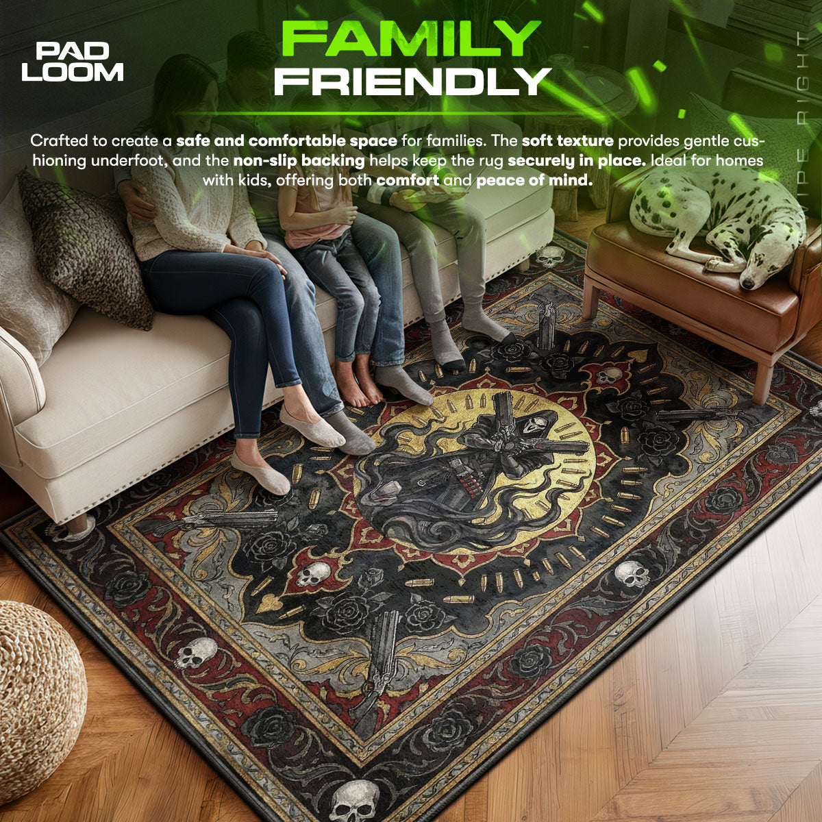 Reaper Death Blossom Rug - Overwatch Chair Mat