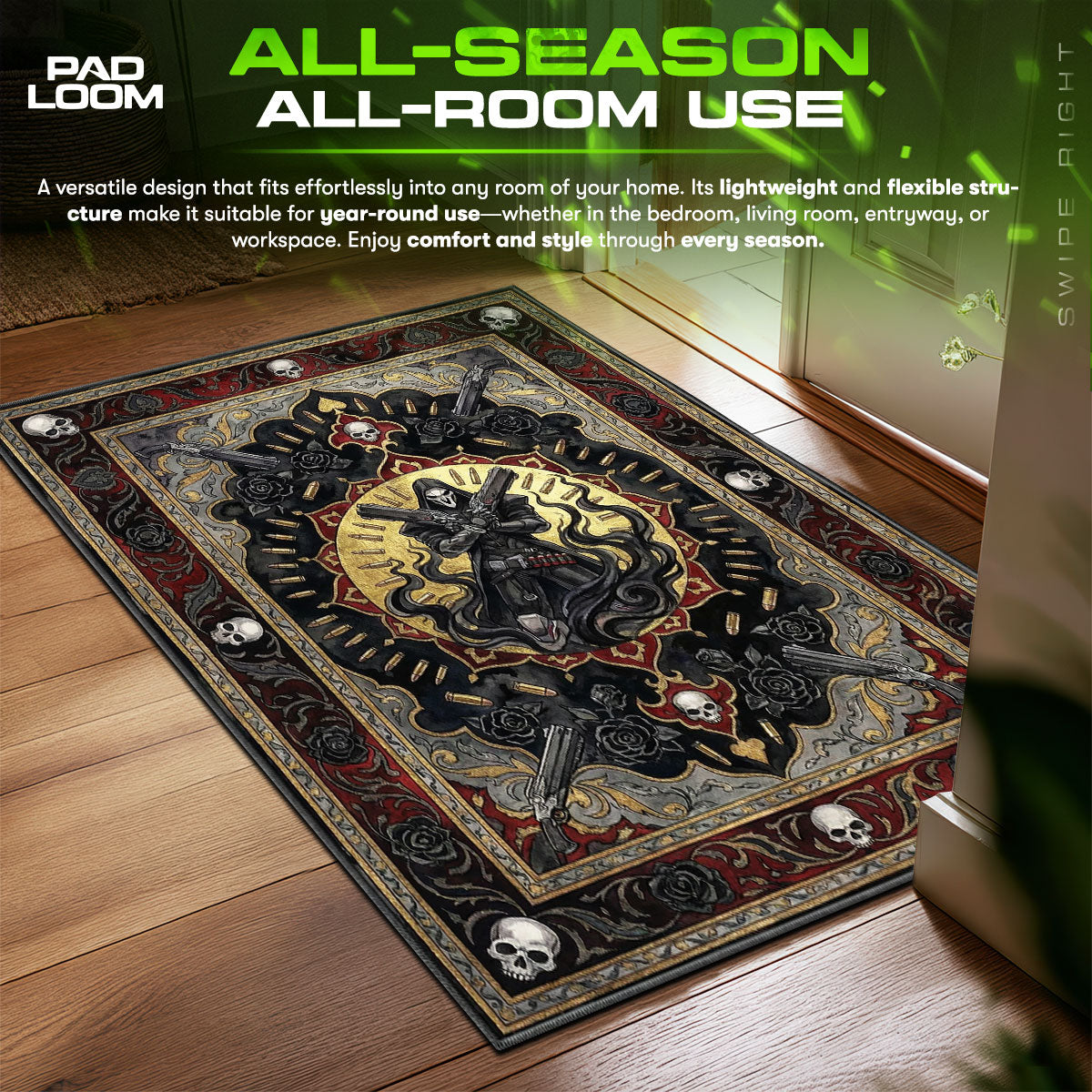 Reaper Death Blossom Rug - Overwatch Chair Mat