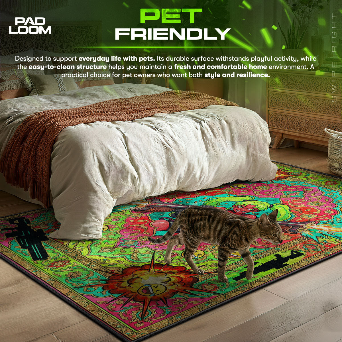 Rebecca Shotgun Rampage Rug - Cyberpunk Edgerunners Chair Mat