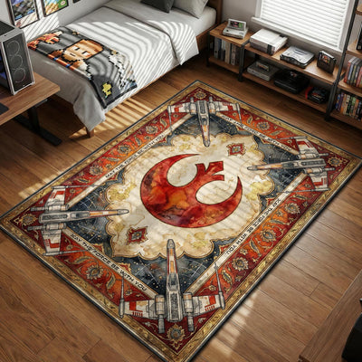 Rebel Alliance X-Wing Tapestry Rug - Star Wars Room Mat