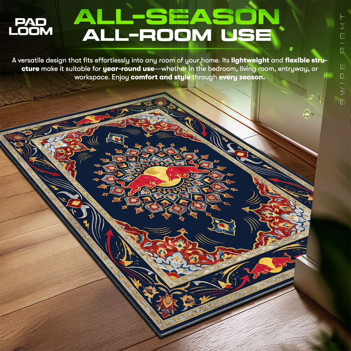 Red Bull Logo Hypebeast fan rug — premium quality print