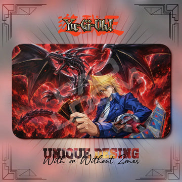 Red-Eyes Storm Playmat – Yugioh TCG duel mat, 24 x 14 in