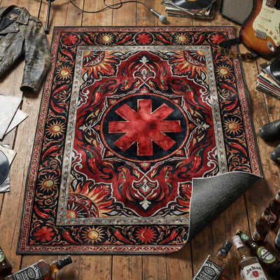 Red Hot Chili Peppers Asterisk Rug — Rock Band Area Rug