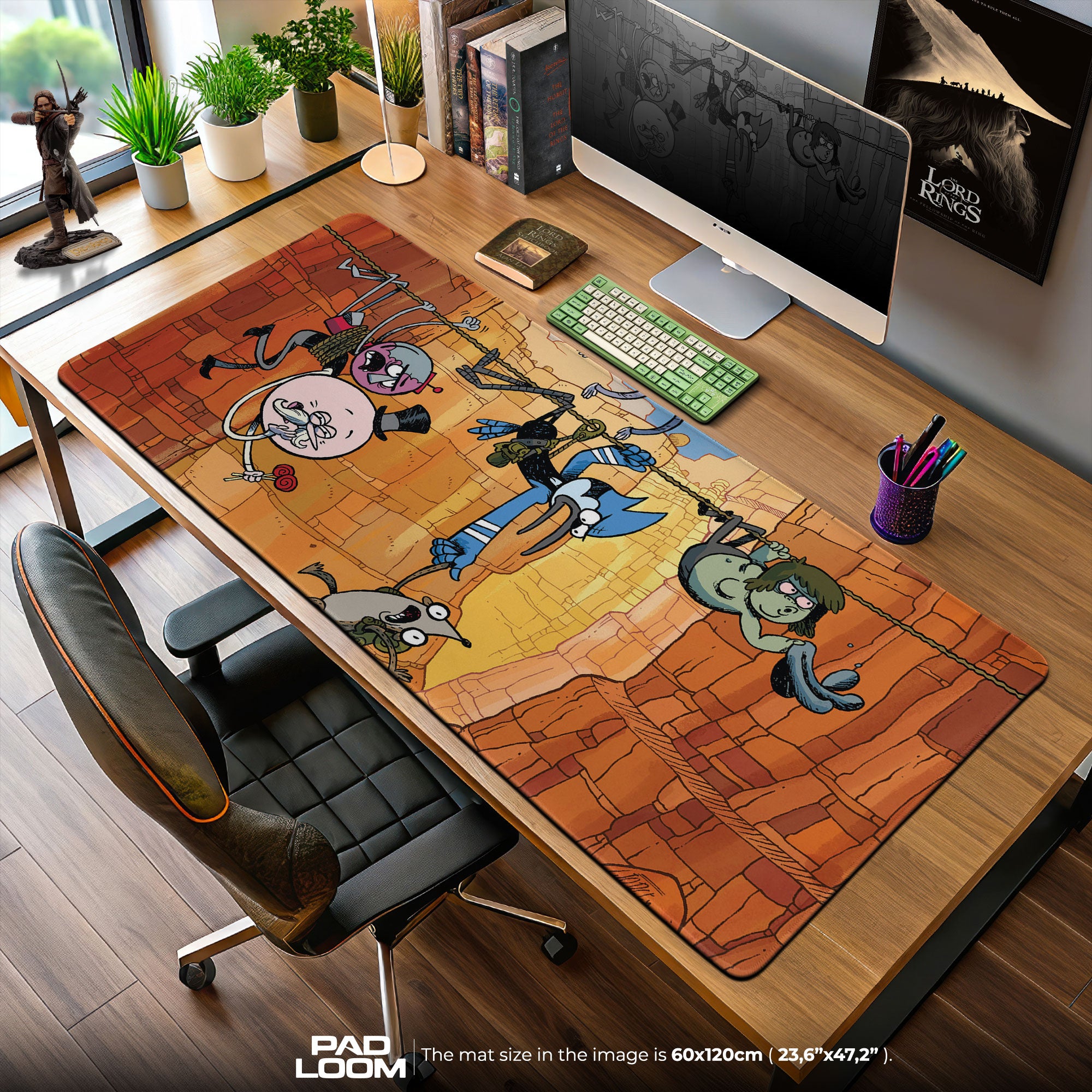 Regular Show Mouse Pad, Canyon Climb Cartoon Desk Mat