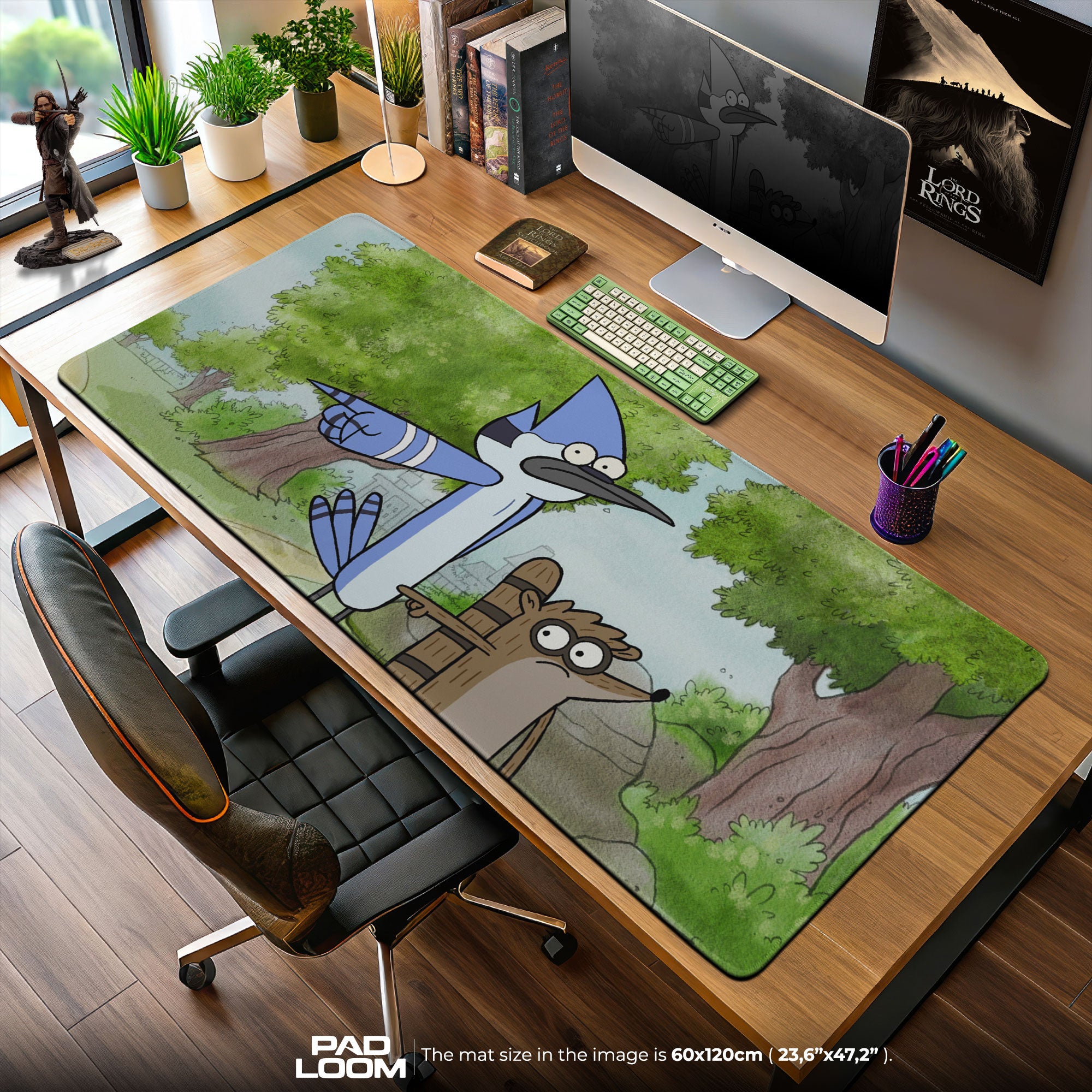 Regular Show Mouse Pad, Mordecai & Rigby Cartoon Desk Mat