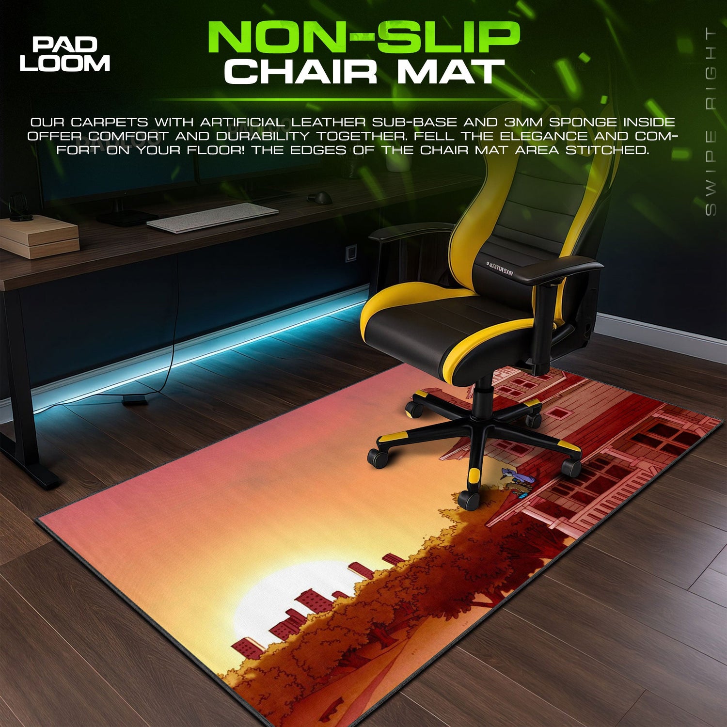Regular Show Mouse Pad, Sunset Porch Cartoon Desk Mat Padloom