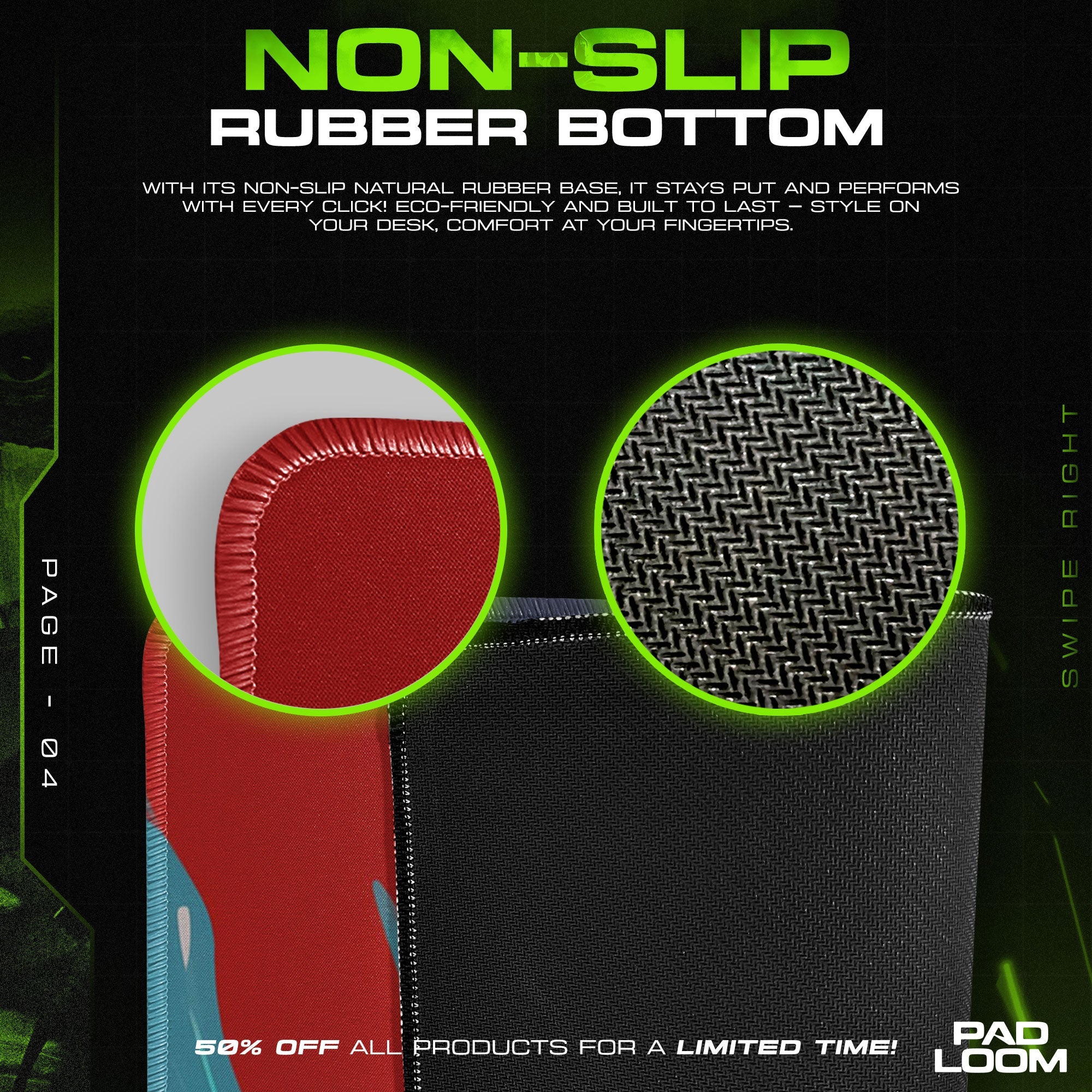 Rei Ayanami Abstract Aura Mouse Pad, Anime Gaming Desk Mat Padloom