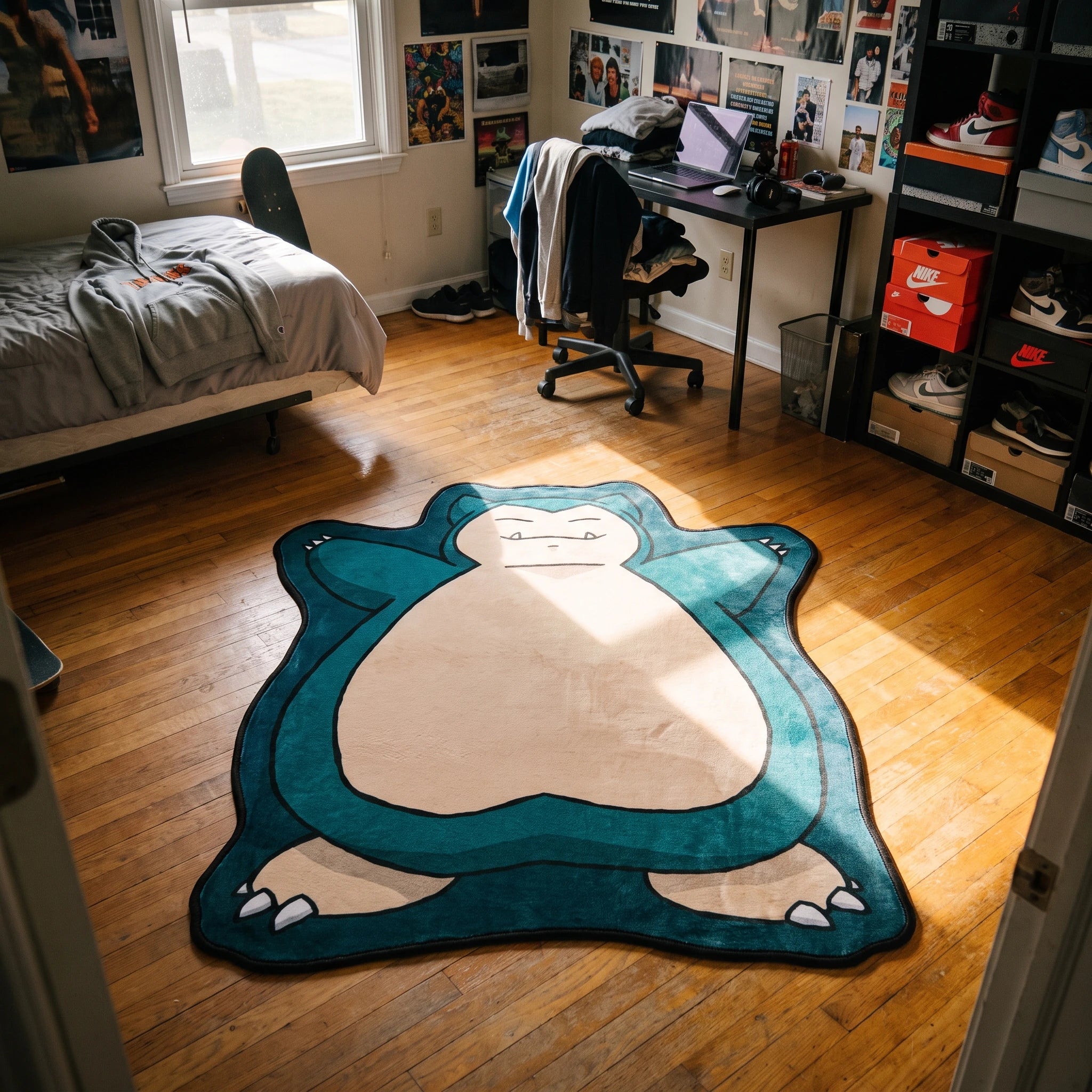 Relaxing Snorlax Rug - Shaped Anime Area Rug