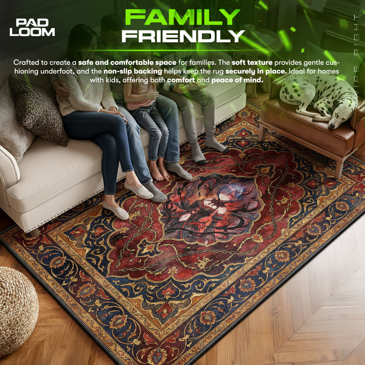 Rem Oni Rage Rug - Re:Zero Chair Mat