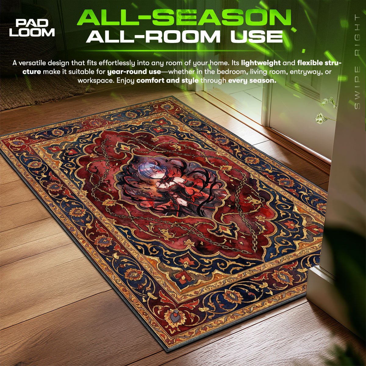 Rem Oni Rage Rug - Re:Zero Chair Mat