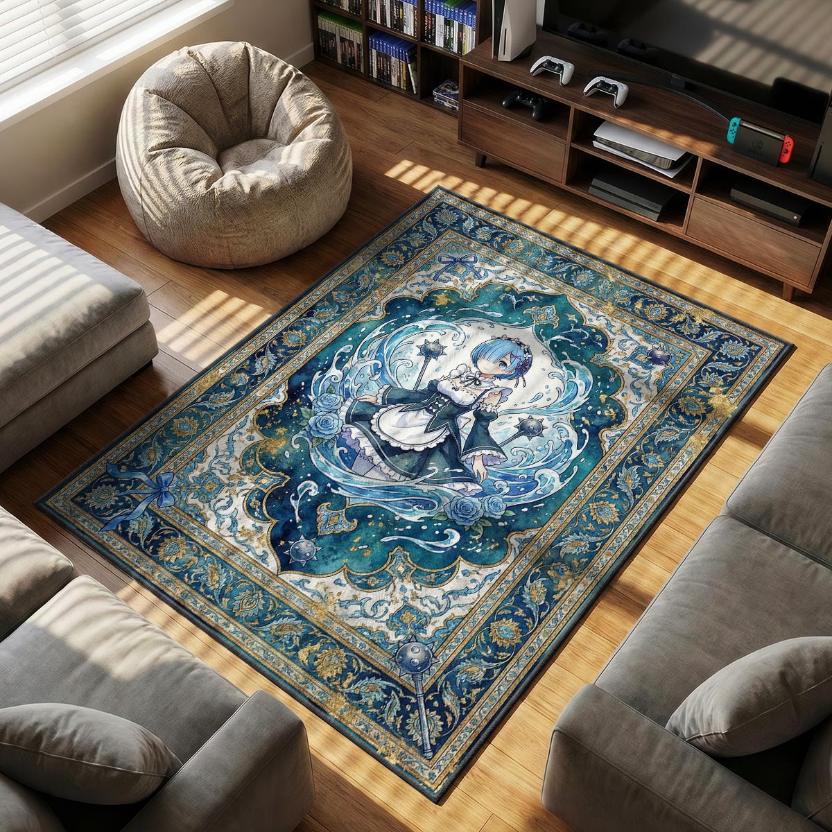 Rem Water Maiden Rug - Re:Zero Chair Mat