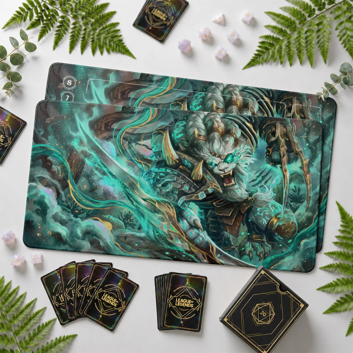 Rengar Jade Playmat - LoL Riftbound TCG Mat