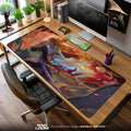 Rengoku Flame Dragon Mouse Pad, Demon Slayer Anime Desk Mat Padloom