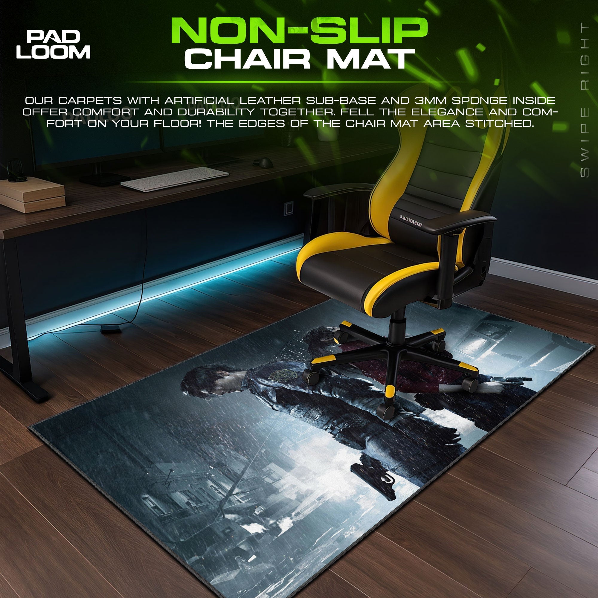 Resident Evil Leon Claire Mouse Pad, Game Horror Gaming Desk Mat