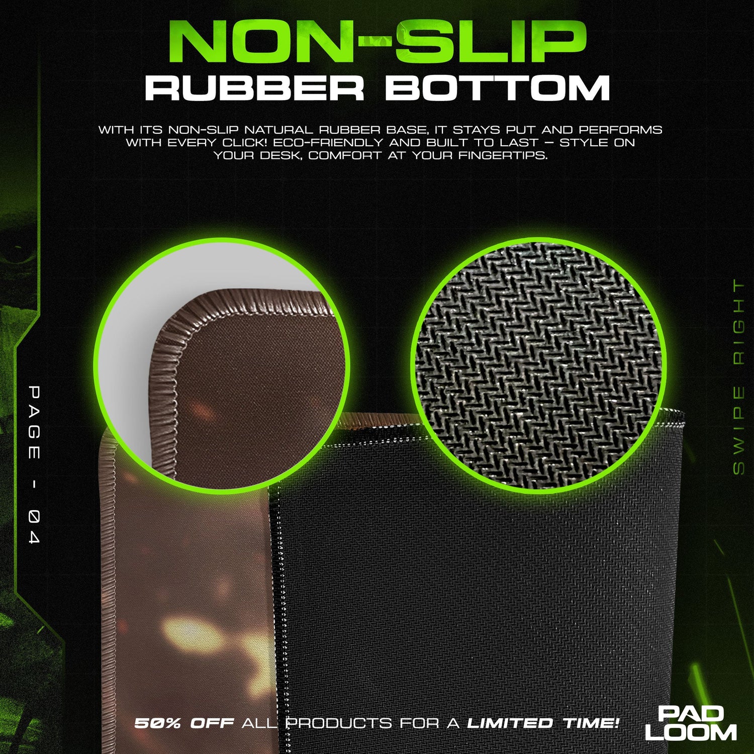 Resident Evil Leon Intense Mouse Pad, Game Horror Gaming Desk Mat Padloom