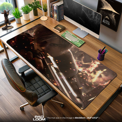 Resident Evil Leon Intense Mouse Pad, Game Horror Gaming Desk Mat