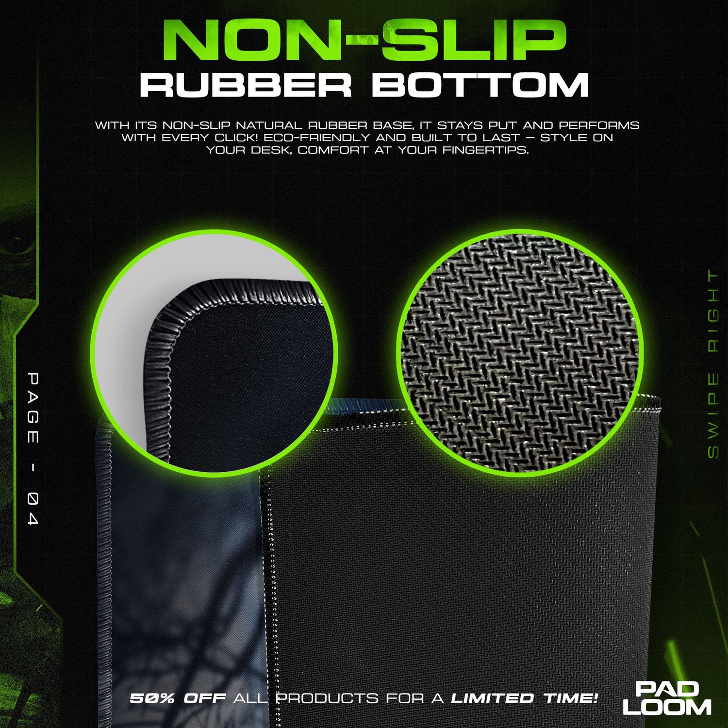 Resident Evil Leon Mouse Pad, Game Horror Gaming Desk Mat Padloom