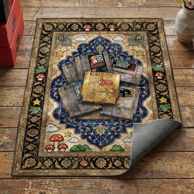 Retro Cartridge Collection Rug — Classic Gaming Area Rug