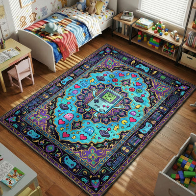 Retro Gaming Console Rug - Kids Floor Mat