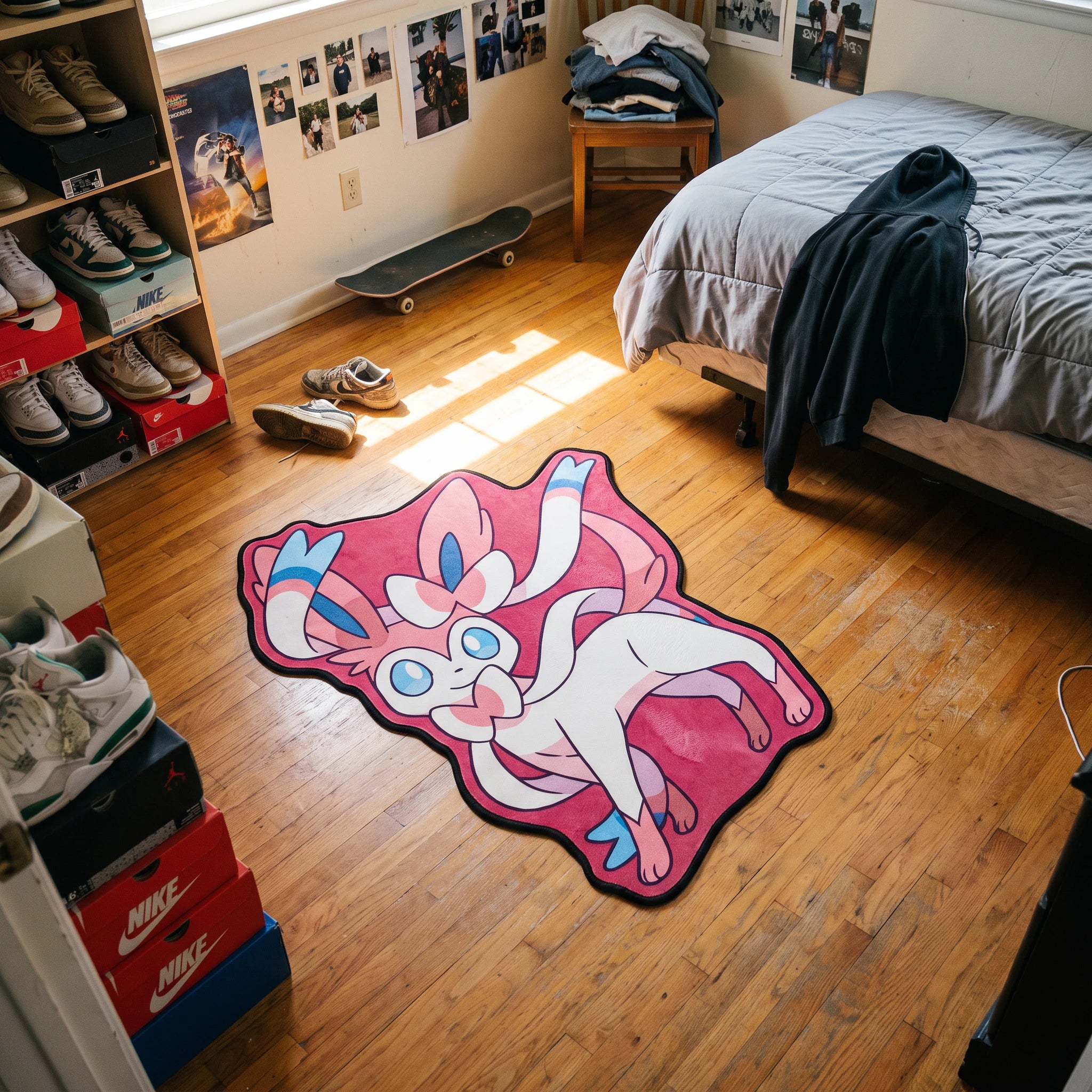 Ribbon Sylveon Rug - Shaped Anime Area Rug