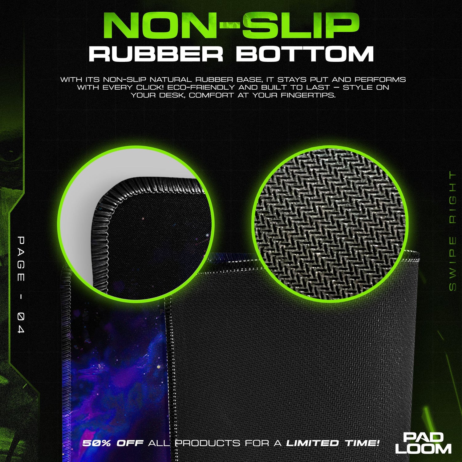 Rick and Morty Cosmic Journey Mouse Pad, Cartoon Gamer Desk Mat Padloom