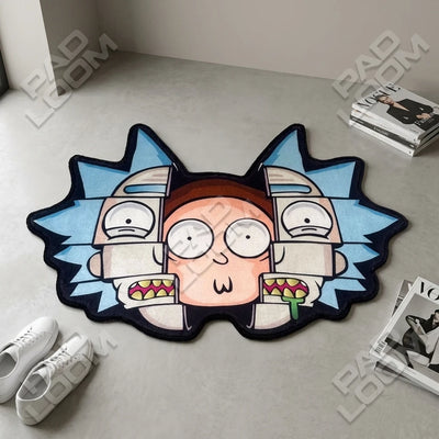 Rick and Morty Rug - Shaped Cartoon Area Rug