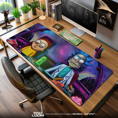 Rick and Morty Spaceship Mouse Pad, Cartoon Gamer Desk Mat
