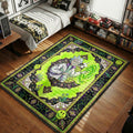 Rick and Morty Balenciaga Portal Green Purple hypebeast area rug