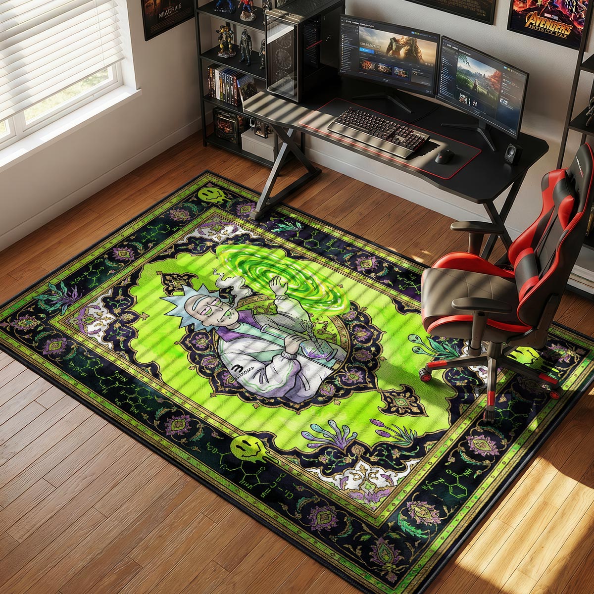 Rick Balenciaga Portal Trippy Floor Decor rug — main product view