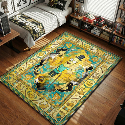 Rick Pixel Art Rug — Rick and Morty Cartoon Area Rug