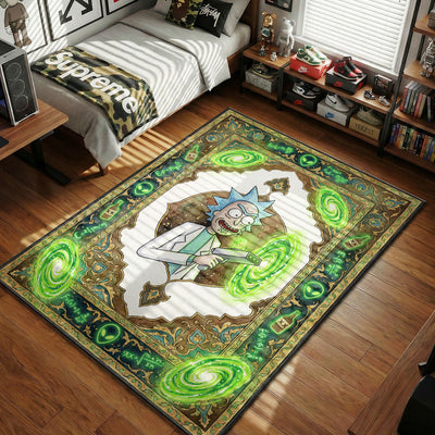 Rick Portal Gun Rug — Rick and Morty Cartoon Area Rug