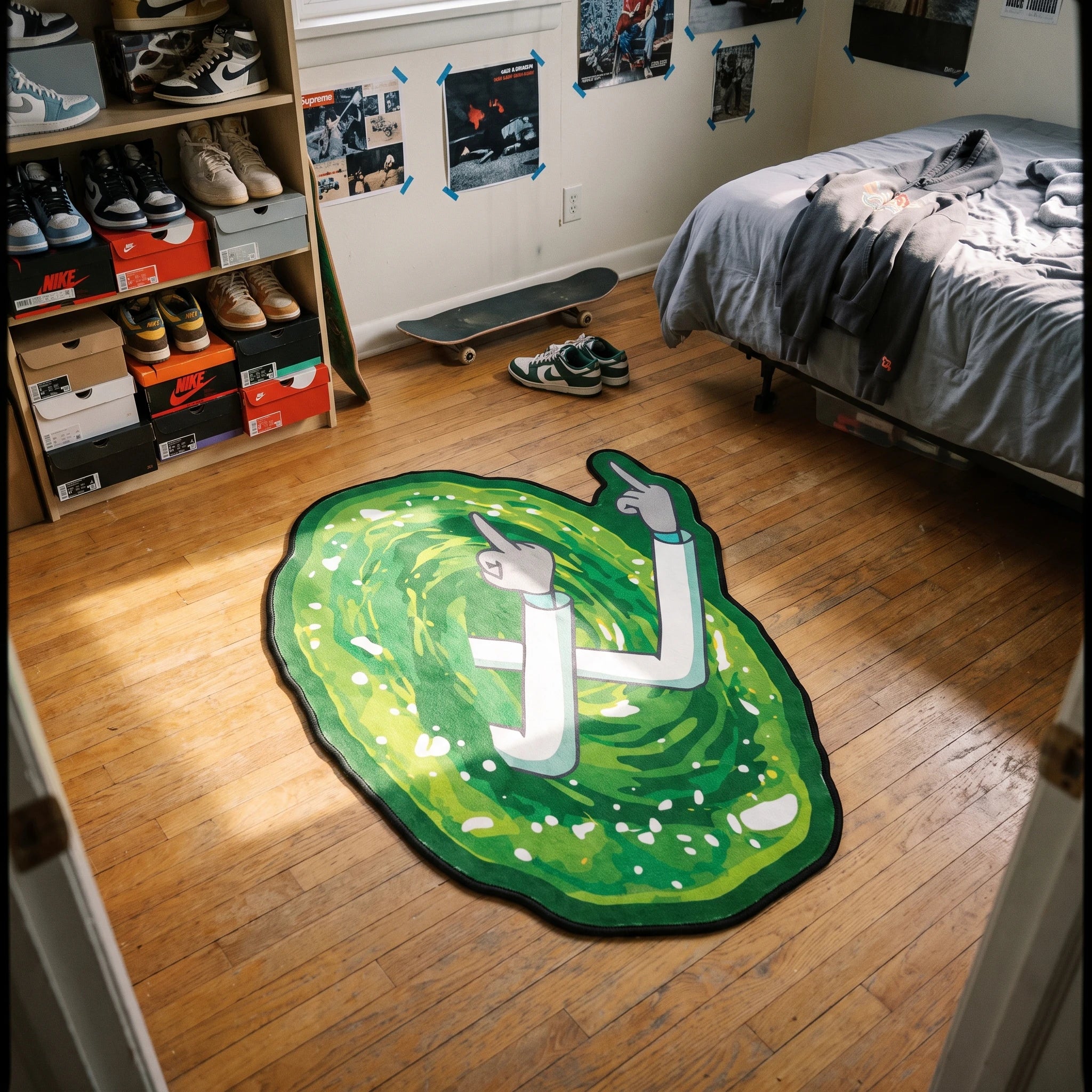 Rick Portal Rug - Shaped Cartoon Area Rug