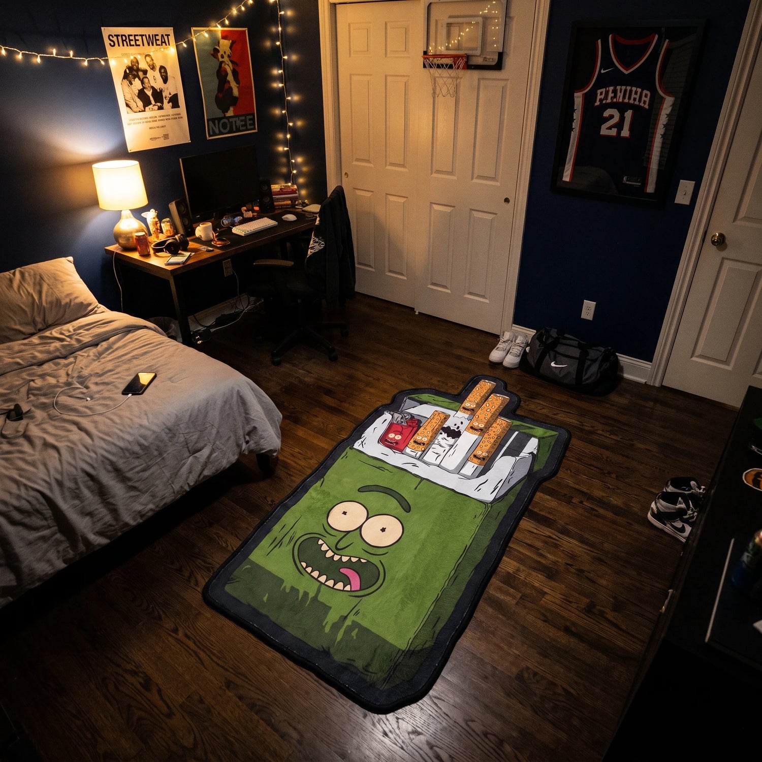 Rick Sanchez Smoke Rug - Shaped Cartoon Area Rug