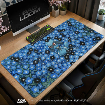 Riolu Indigo Bloom Mouse Pad - Pokémon Desk Mat