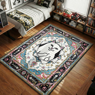 Ripndip Lord Nermal Middle Finger Rug - Streetwear Floor Mat