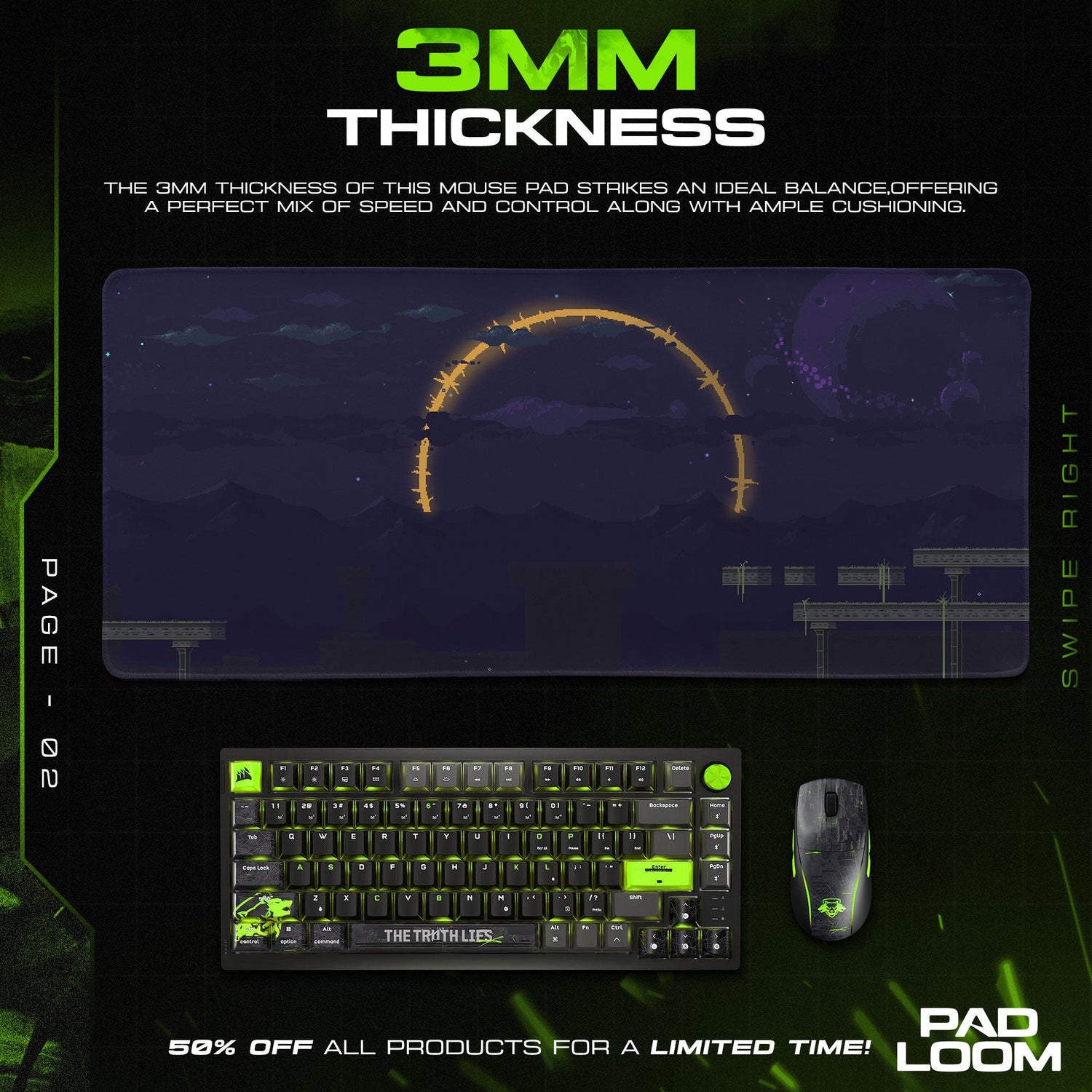 Risk of Rain Mouse Pad, Lunar Eclipse Gamer Desk Mat Padloom
