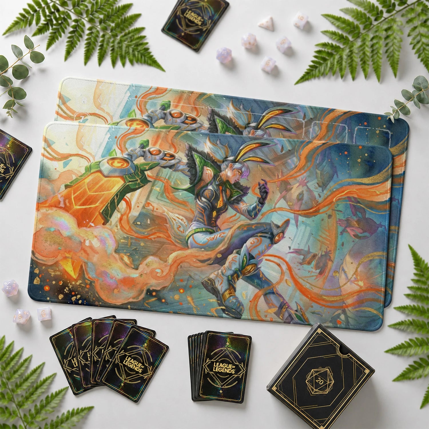 Riven Bunny Playmat - LoL Riftbound TCG Mat