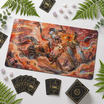 Riven Ember Playmat - LoL Riftbound TCG Mat