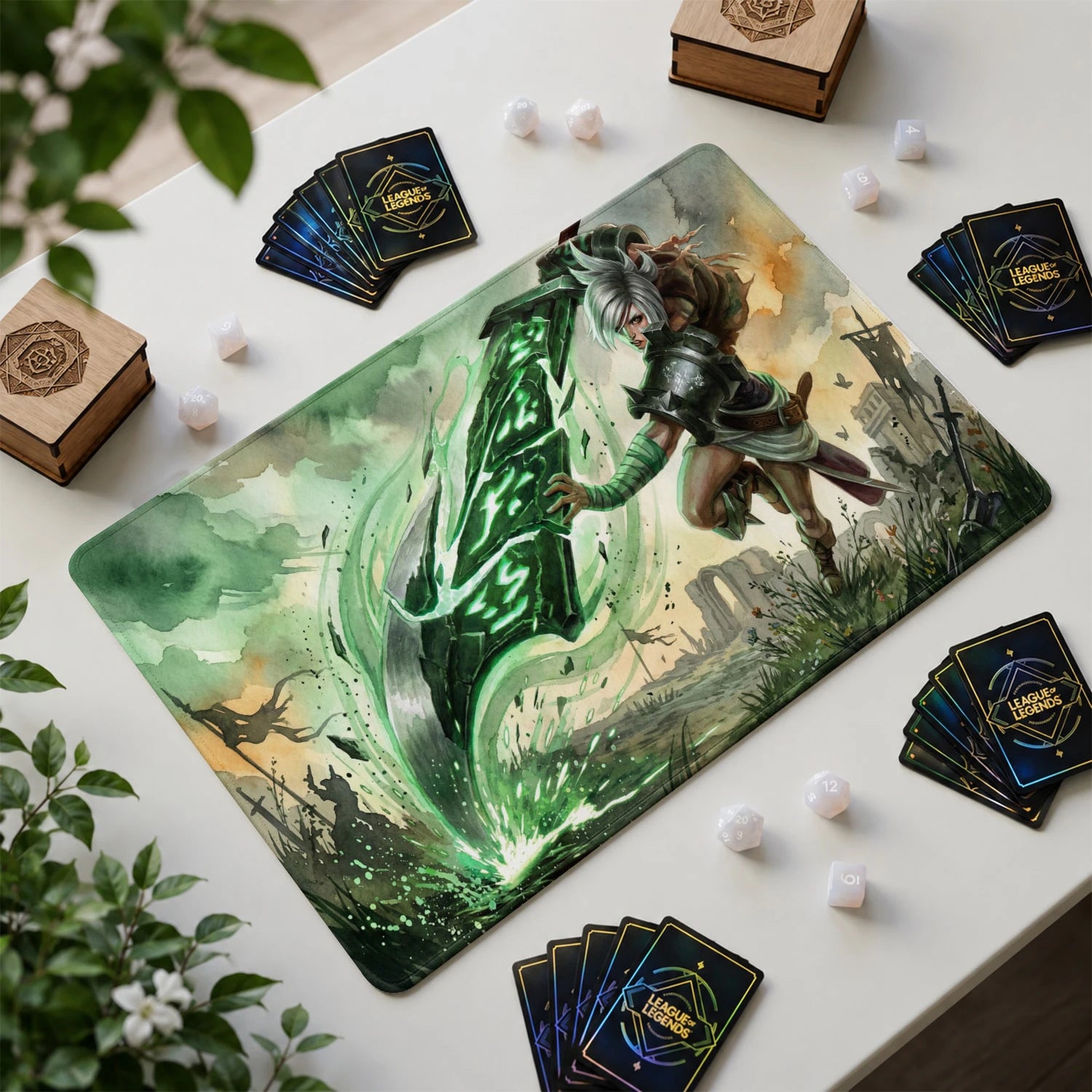 Riven Exile Playmat - LoL Riftbound TCG Mat