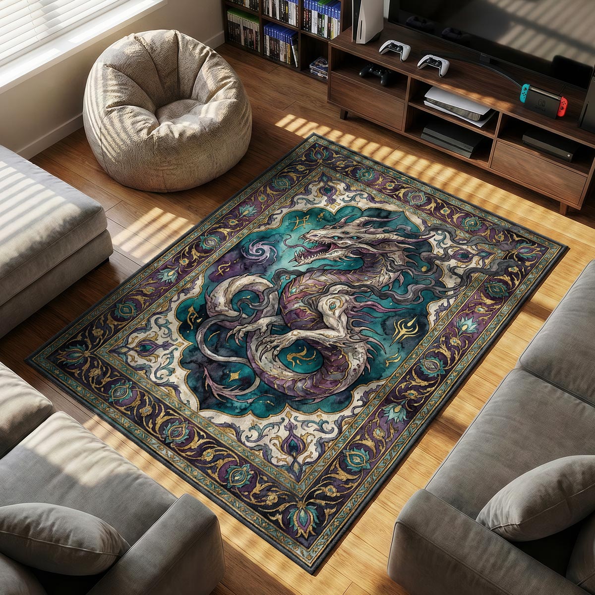 Riven Wish Dragon Rug - Destiny 2 Chair Mat