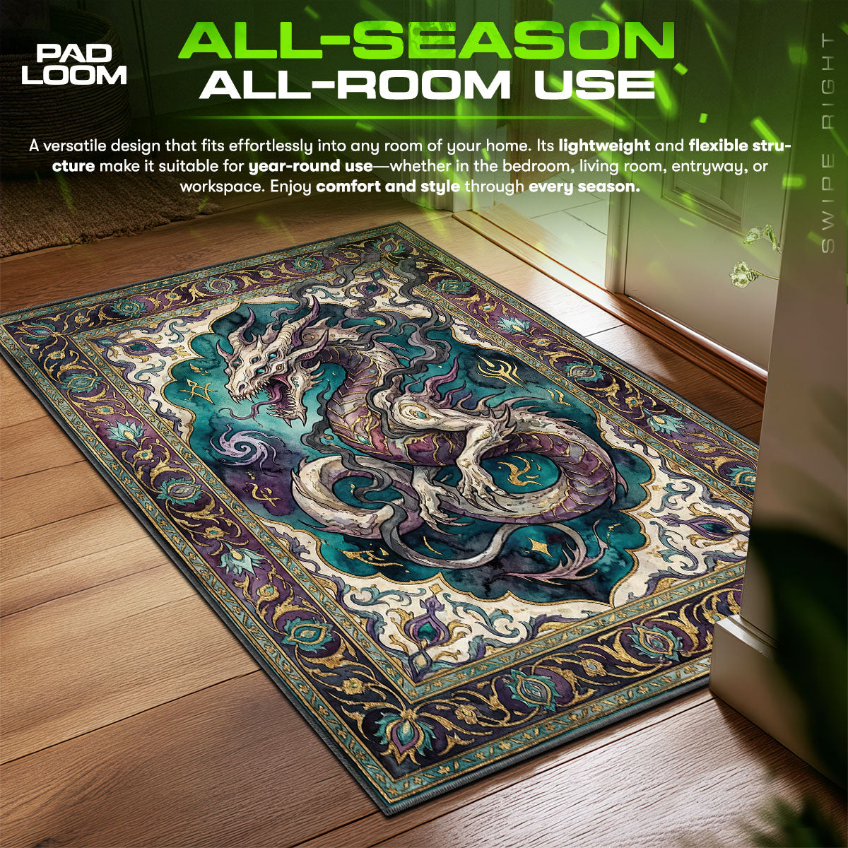 Riven Wish Dragon Rug - Destiny 2 Chair Mat