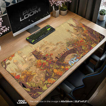 Rivendell Autumn Bridge Mouse Pad - LOTR Desk Mat